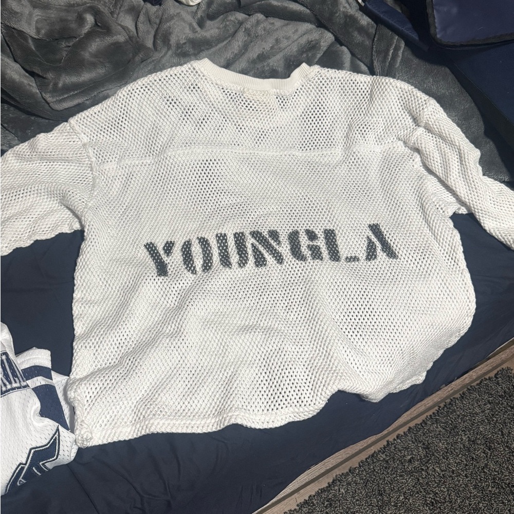 YoungLA White Mesh Shirt